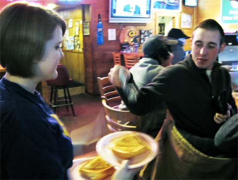 Selling grilled cheese sandwiches