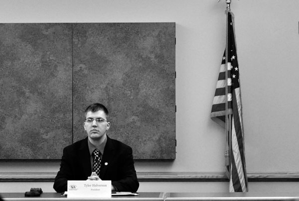 Student Senate President Tyler Halverson