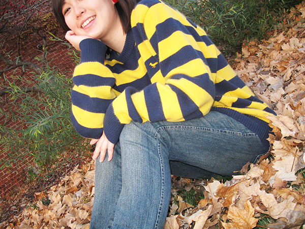 This very artsy picture shows off Peggy Wu's stunning smile, showing off her over-sized sweater with skinny jeans. (Photo by Priya Kailash / Student Voice) This very artsy picture shows off Peggy Wu's stunning smile, showing off her over-sized sweater with skinny jeans. (Photo by Priya Kailash / Student Voice)